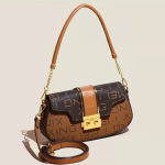 Monogram Brown Chain Strap Shoulder Bag
