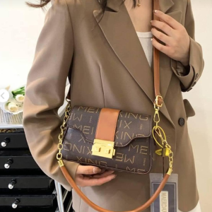 Monogram Brown Chain Strap Shoulder Bag