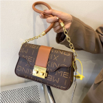 Monogram Brown Chain Strap Shoulder Bag