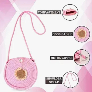 Round Sunflower Sling Bag