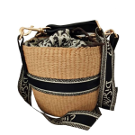 Chic Woven Bucket Sling Bag for Women