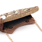 Seashell Embellished Round Handbag for Women