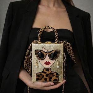 Leopard Print Fashionista Mini Box Bag
